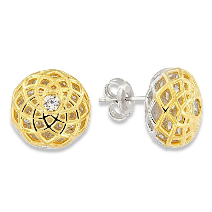 Sunshine CZ Marigold Stud Earrings - John Ross Jewellers