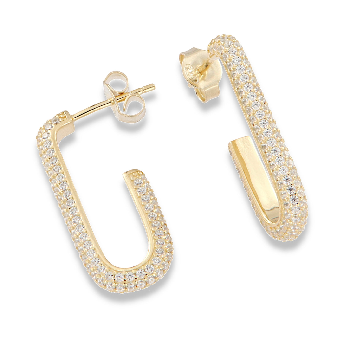 Sunshine Pavé J Hoop Earrings - John Ross Jewellers