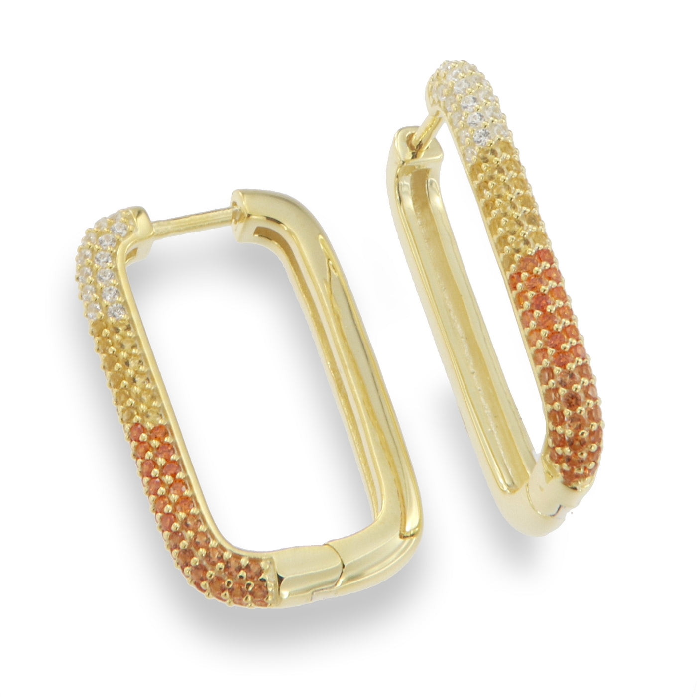 Sunshine Ombré Hoop Earrings | Orange 25mm - John Ross Jewellers