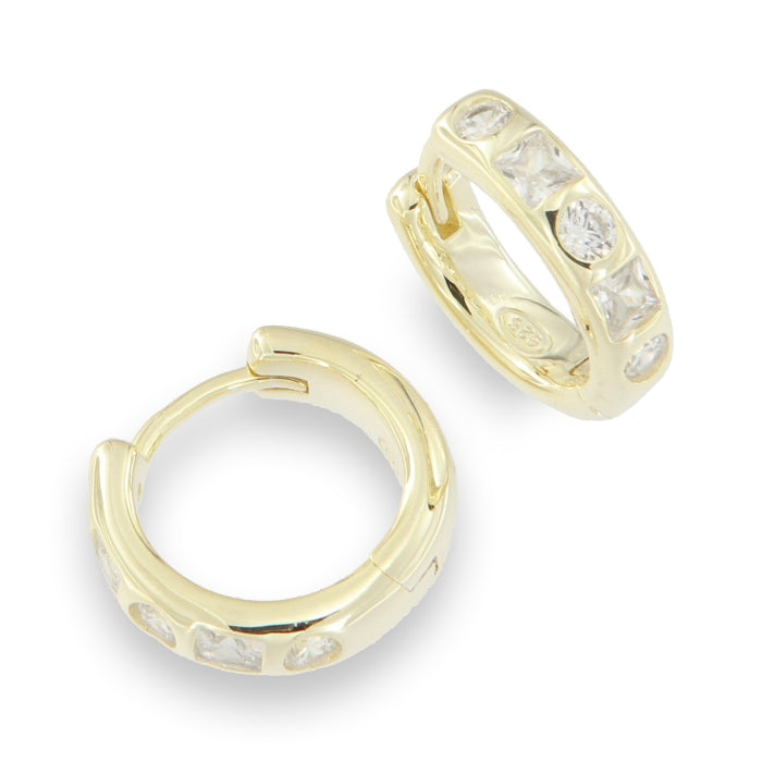 Sunshine CZ Huggie Earrings