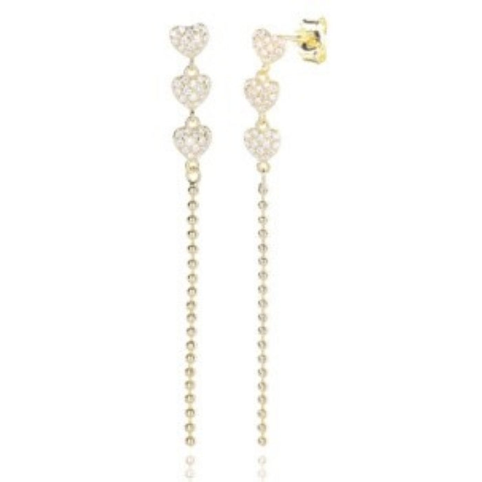 Sunshine CZ Long Drop Earrings