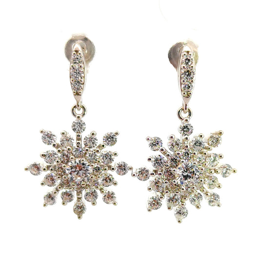 Silver Luna Drop Earrings - John Ross Jewellers