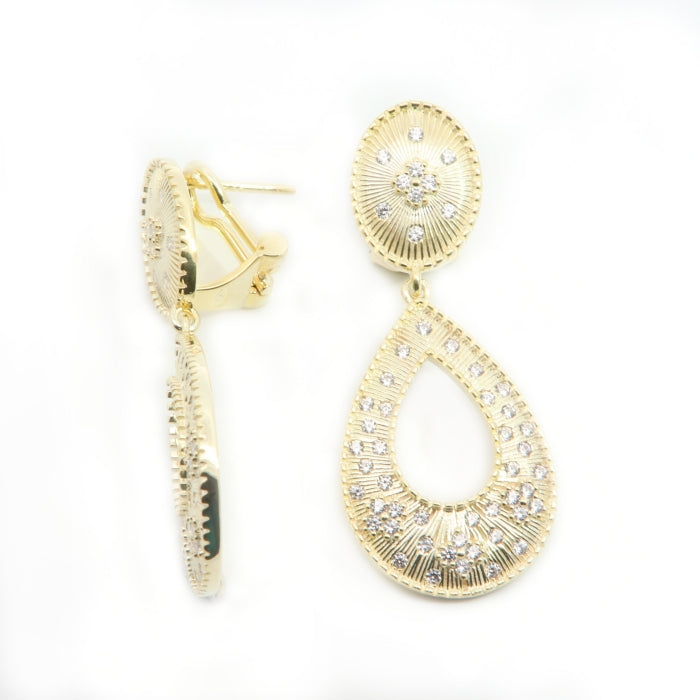 Sunshine CZ Statement Drop Earrings