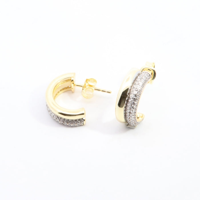Sunshine CZ Hoop Earrings - John Ross Jewellers