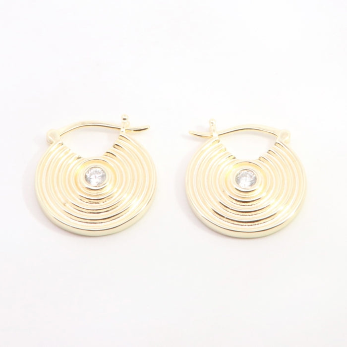 Sunshine Gadroon CZ Dramatic Hoop Earrings - John Ross Jewellers