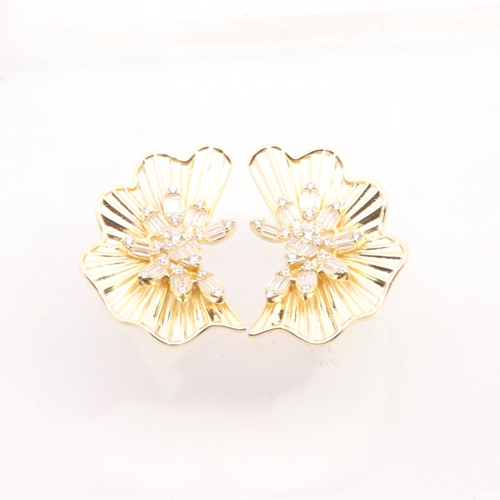 Sunshine CZ Fanned Stud Earrings - John Ross Jewellers