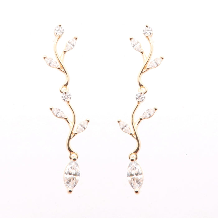 Sunshine Branched Marquise CZ Drop Earrings