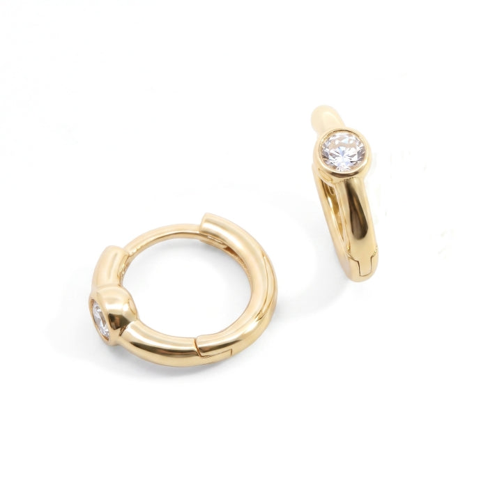 Sunshine CZ Hoop Earrings