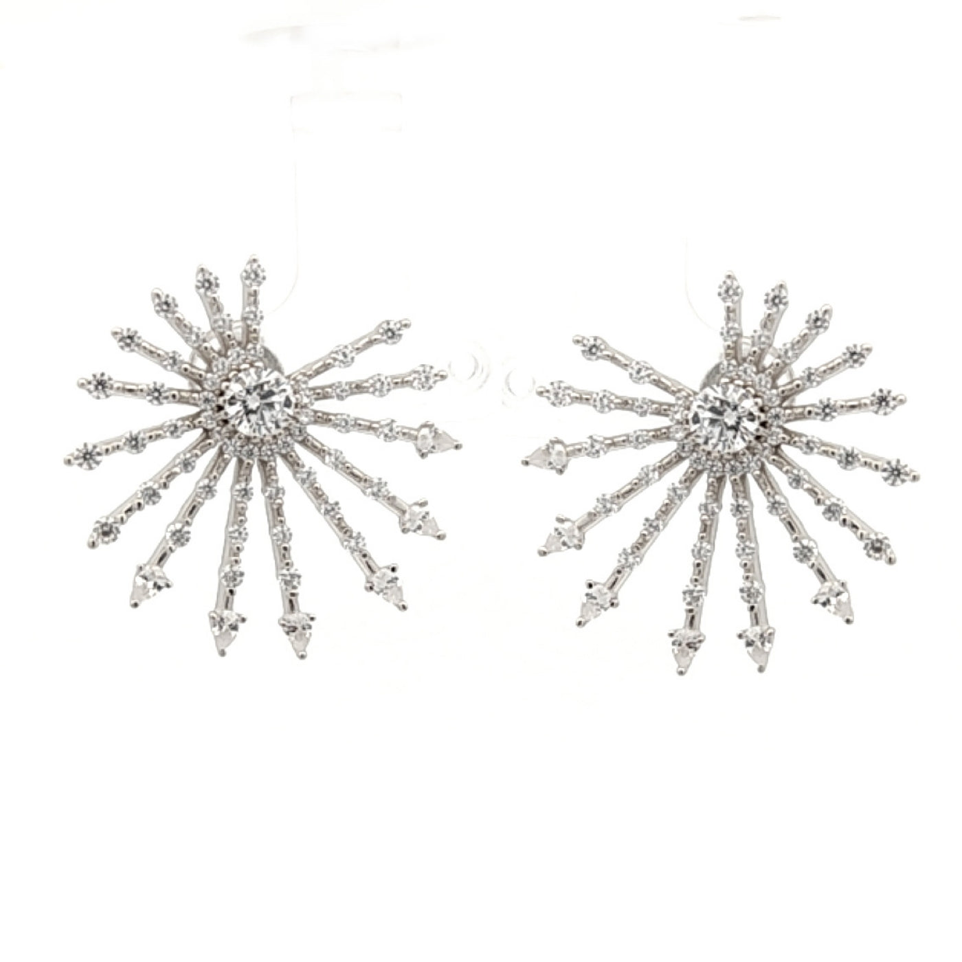 Silver Thea Statement Stud Earrings - John Ross Jewellers