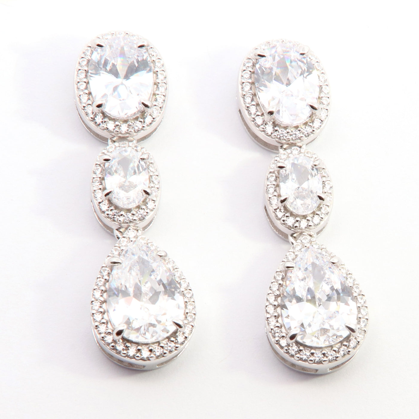 Silver Valentina Drop Earrings - John Ross Jewellers