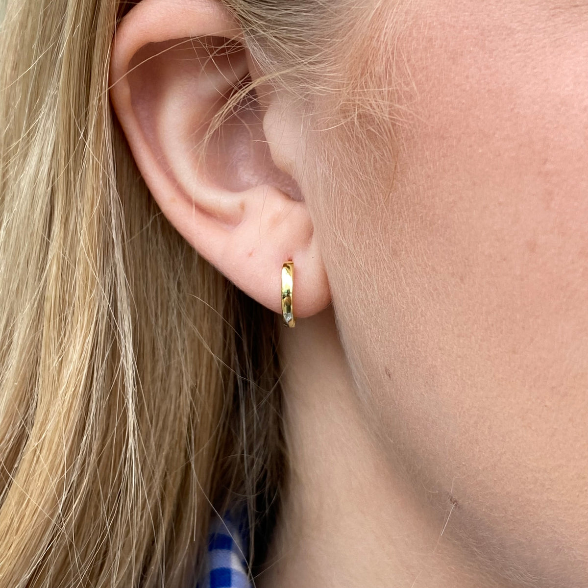 Sunshine Faceted Huggie Hoop Earrings