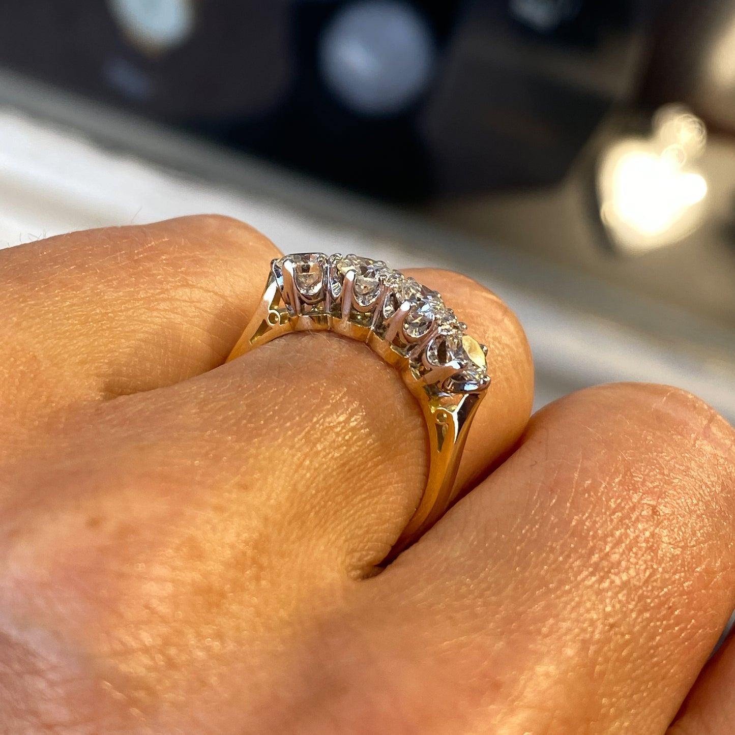 18ct Gold Four Stone Diamond Eternity Ring | 1.36ct - John Ross Jewellers