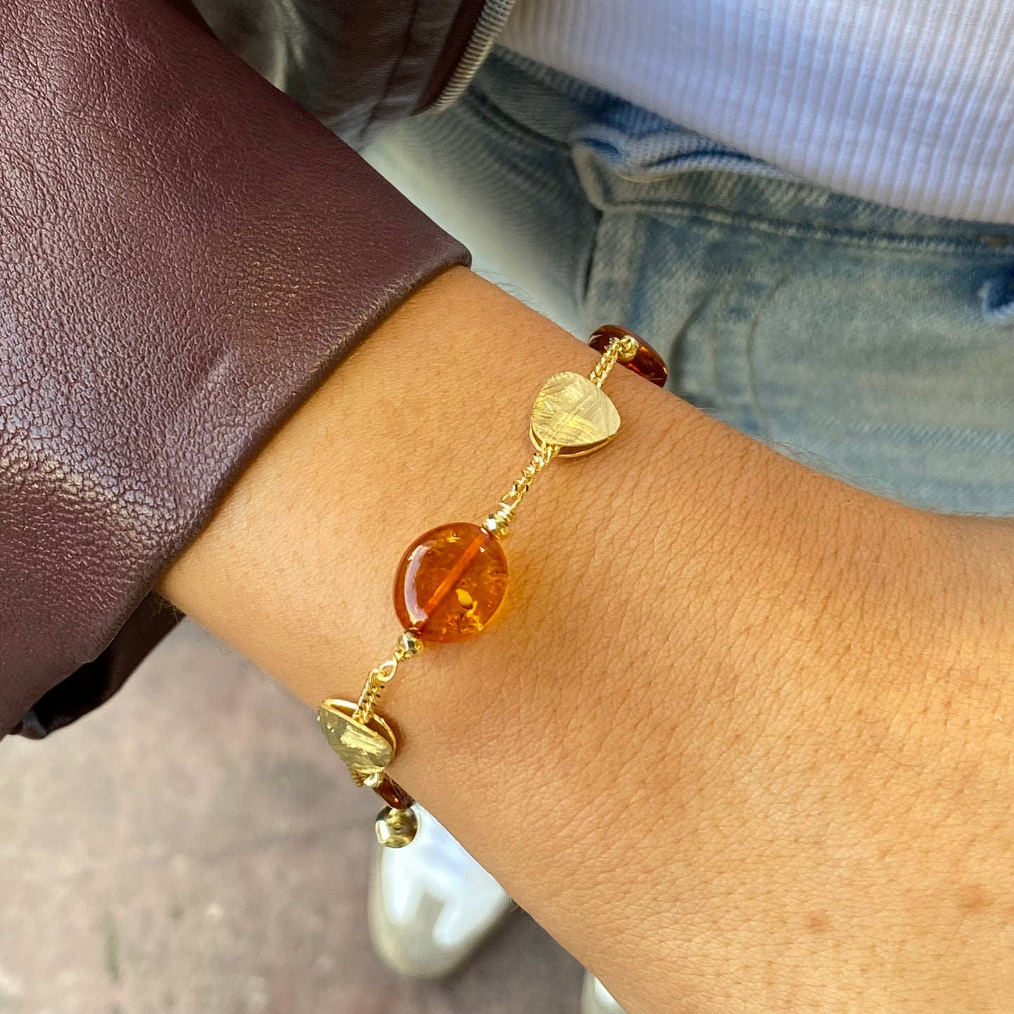 Baroque Bracelet | Clio | Amber