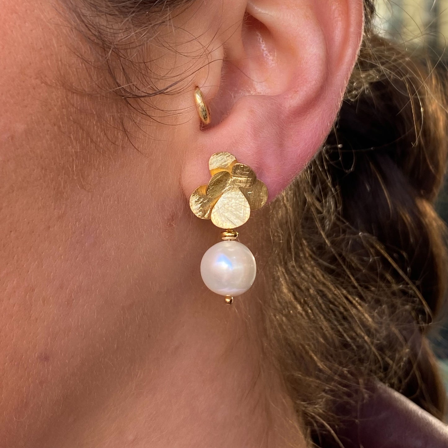 Baroque Drop Earrings | Arjess | Freshwater Pearl