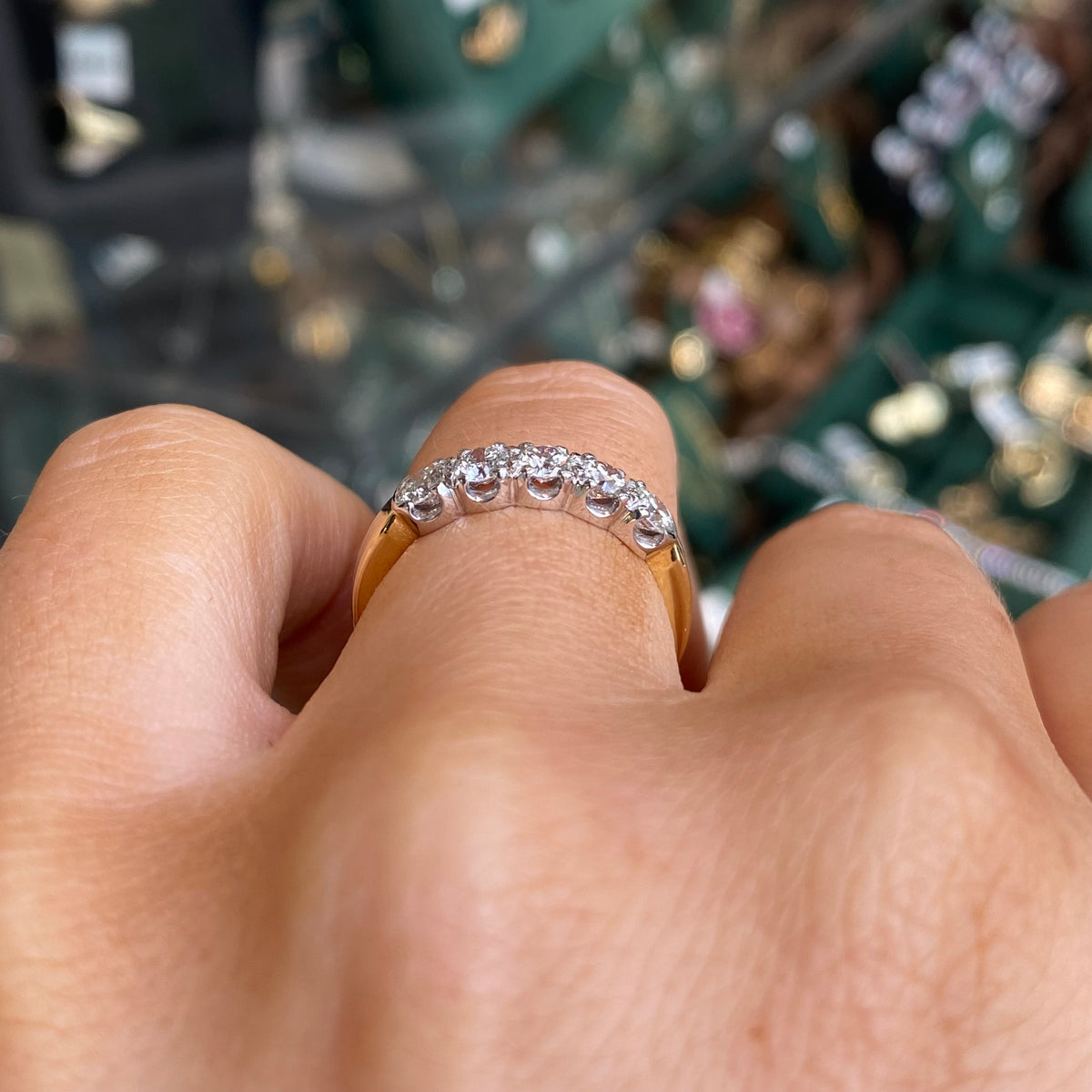 18ct Gold Five Stone Diamond Eternity Ring | 0.66ct