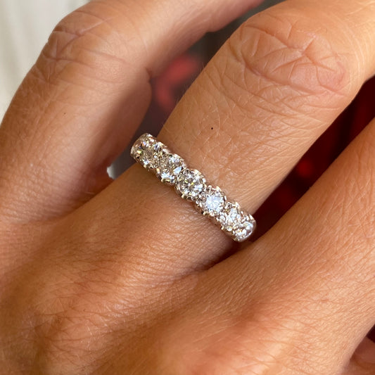 18ct Gold Seven Stone Diamond Eternity Ring | 0.90ct - John Ross Jewellers