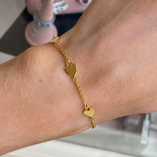 Sunshine Heart Disc Bracelet