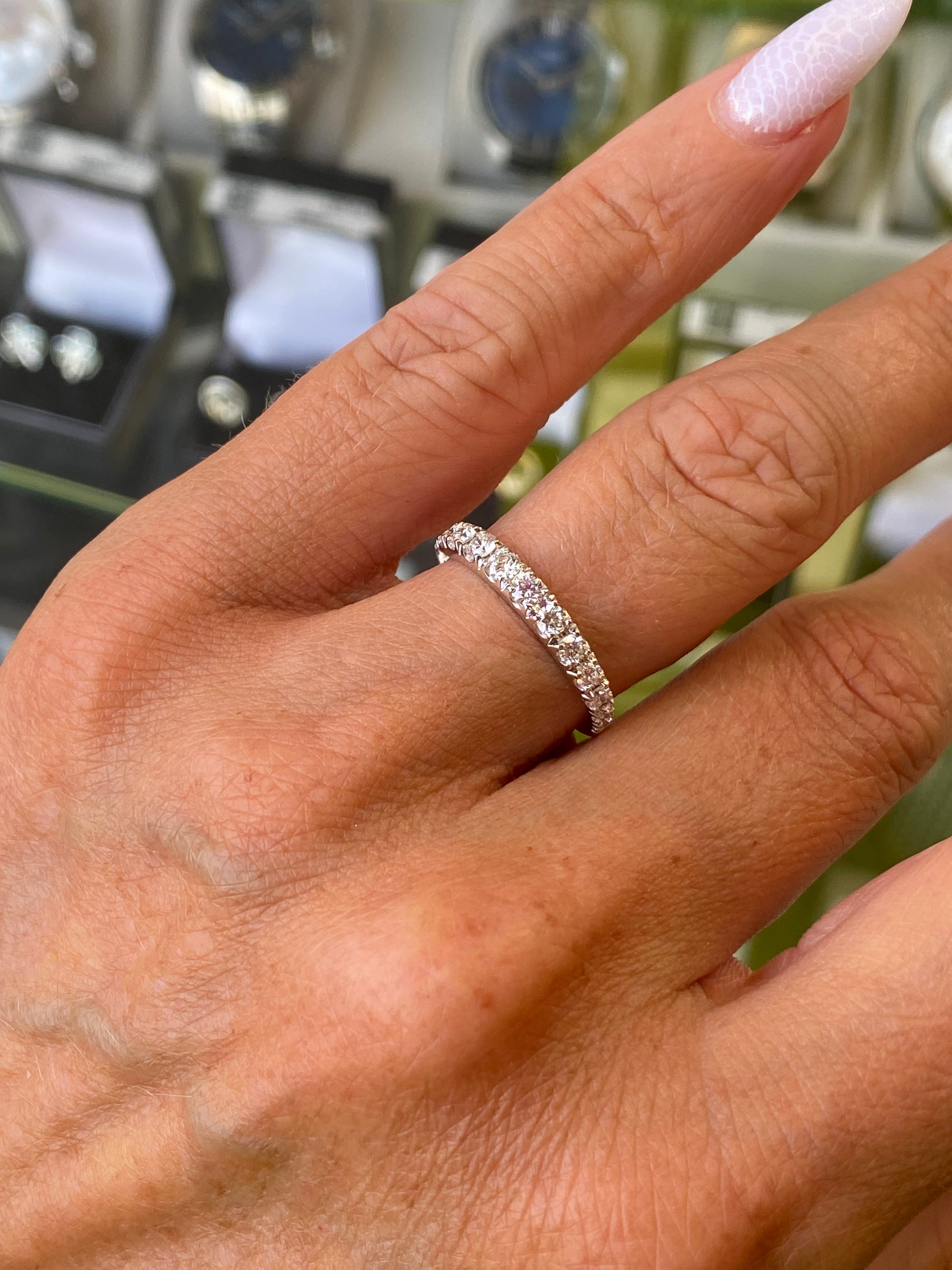 18ct Gold Diamond Eternity Ring 0.64ct | Graduated - John Ross Jewellers