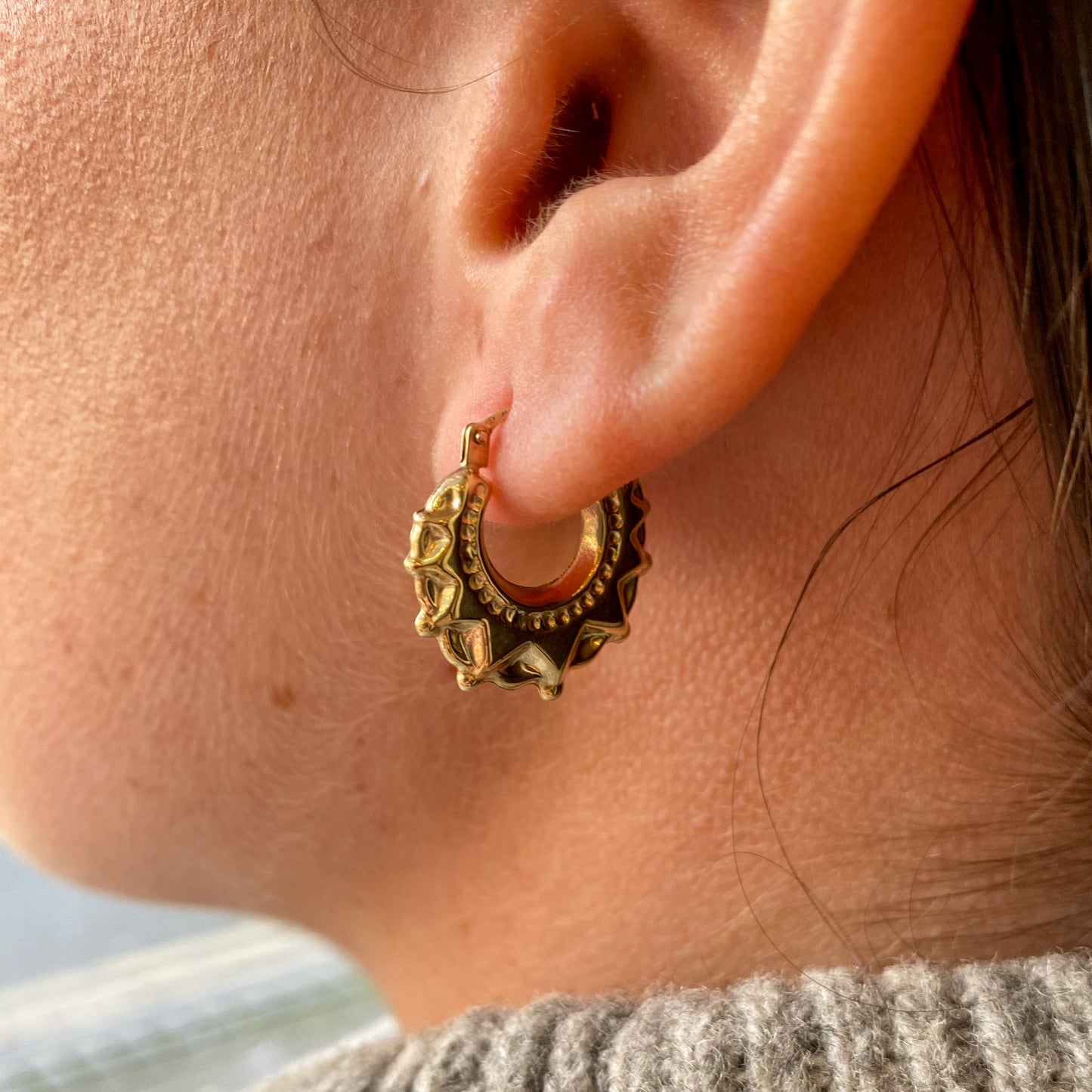 9ct Gold Creole Earrings - John Ross Jewellers