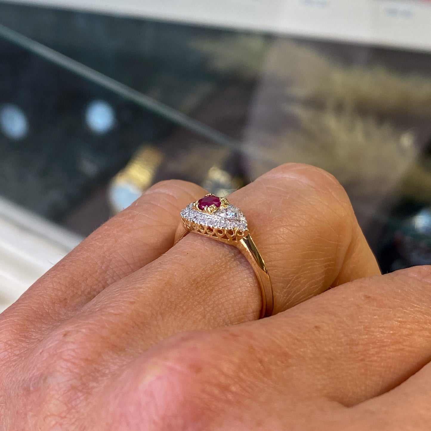 9ct Gold Ruby & Diamond Ring - John Ross Jewellers