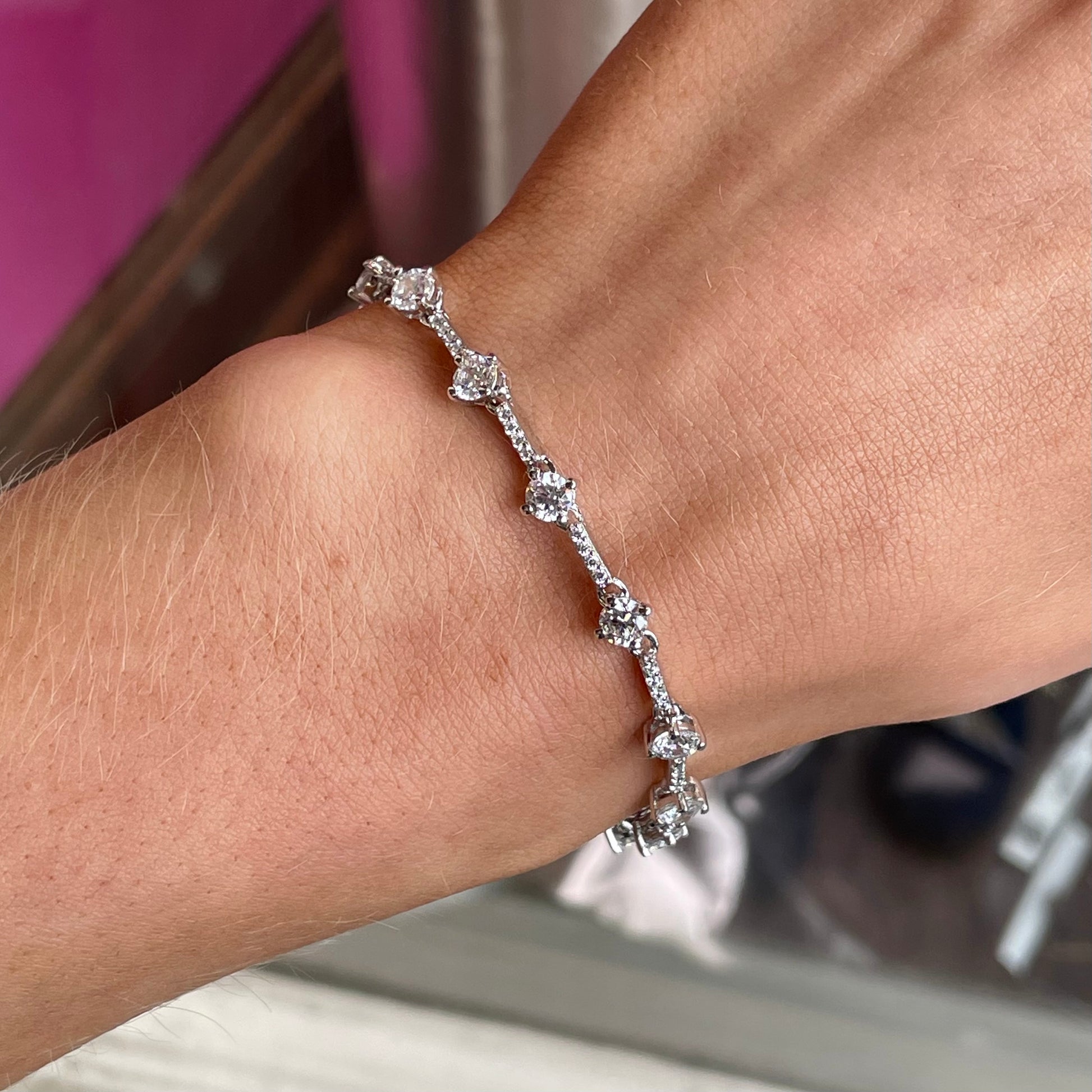 Silver CZ Tennis Bracelet - John Ross Jewellers