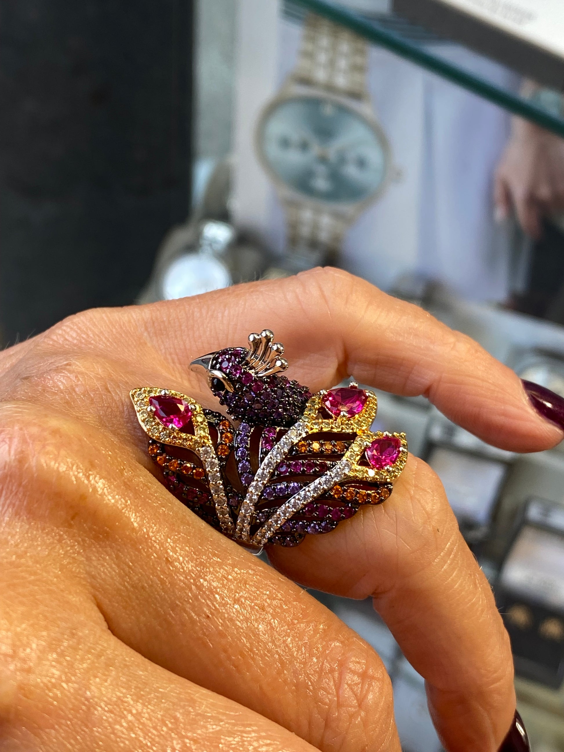 REBECCA Urban Jungle | Peacock Ring - John Ross Jewellers