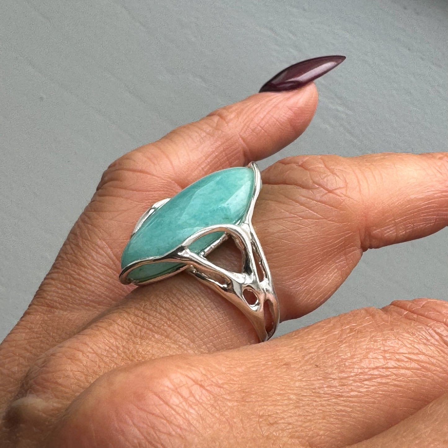 Amazonite Ring | Elongated