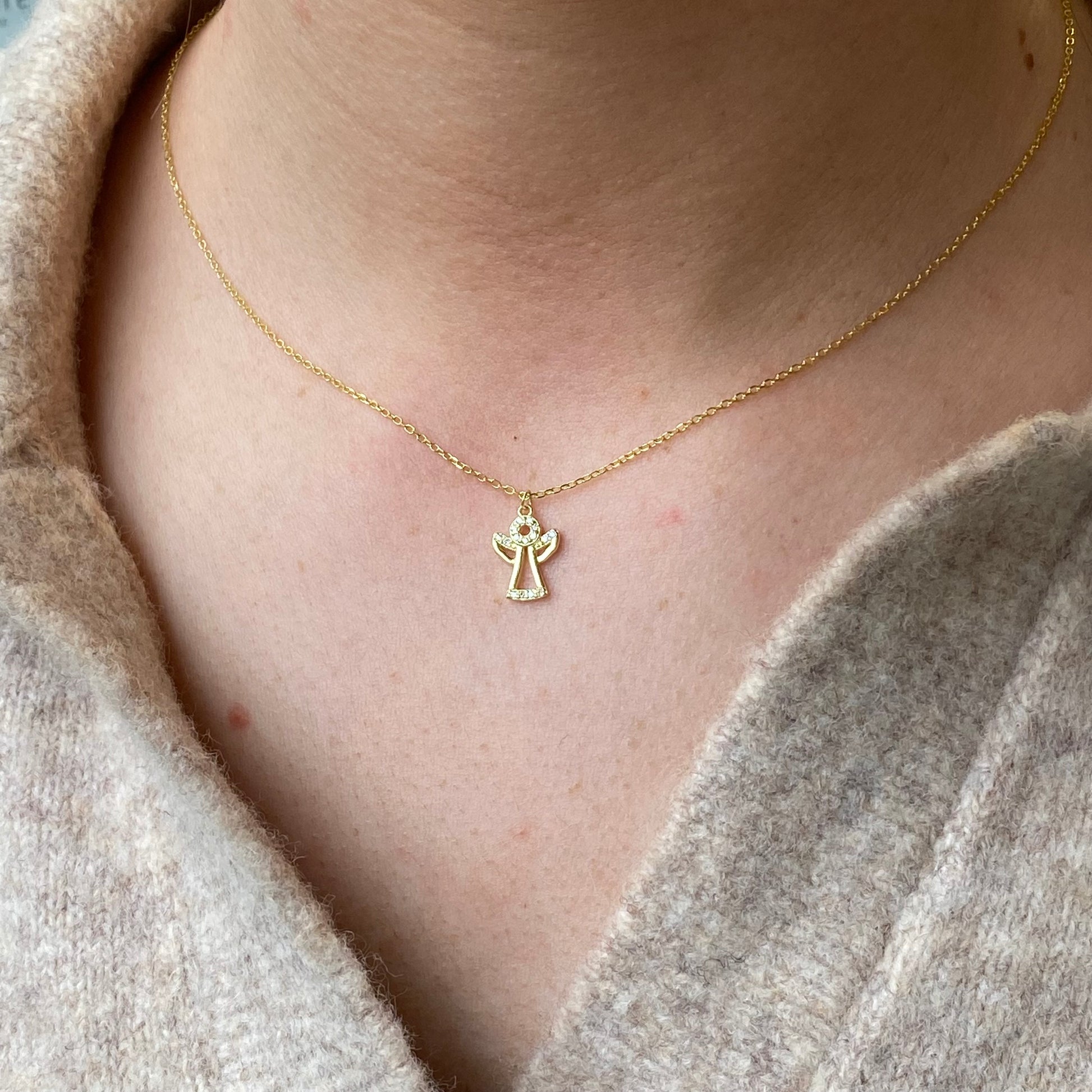 Sunshine Guardian Angel Necklace | 42+3cm - John Ross Jewellers