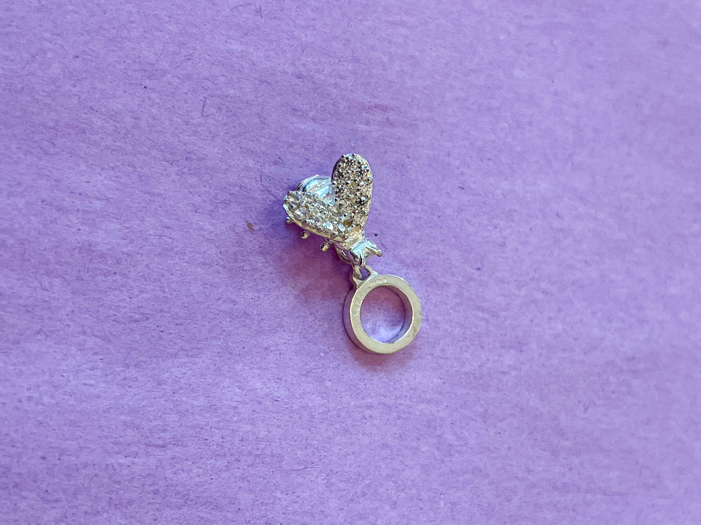 Silver CZ Bee Charm - John Ross Jewellers
