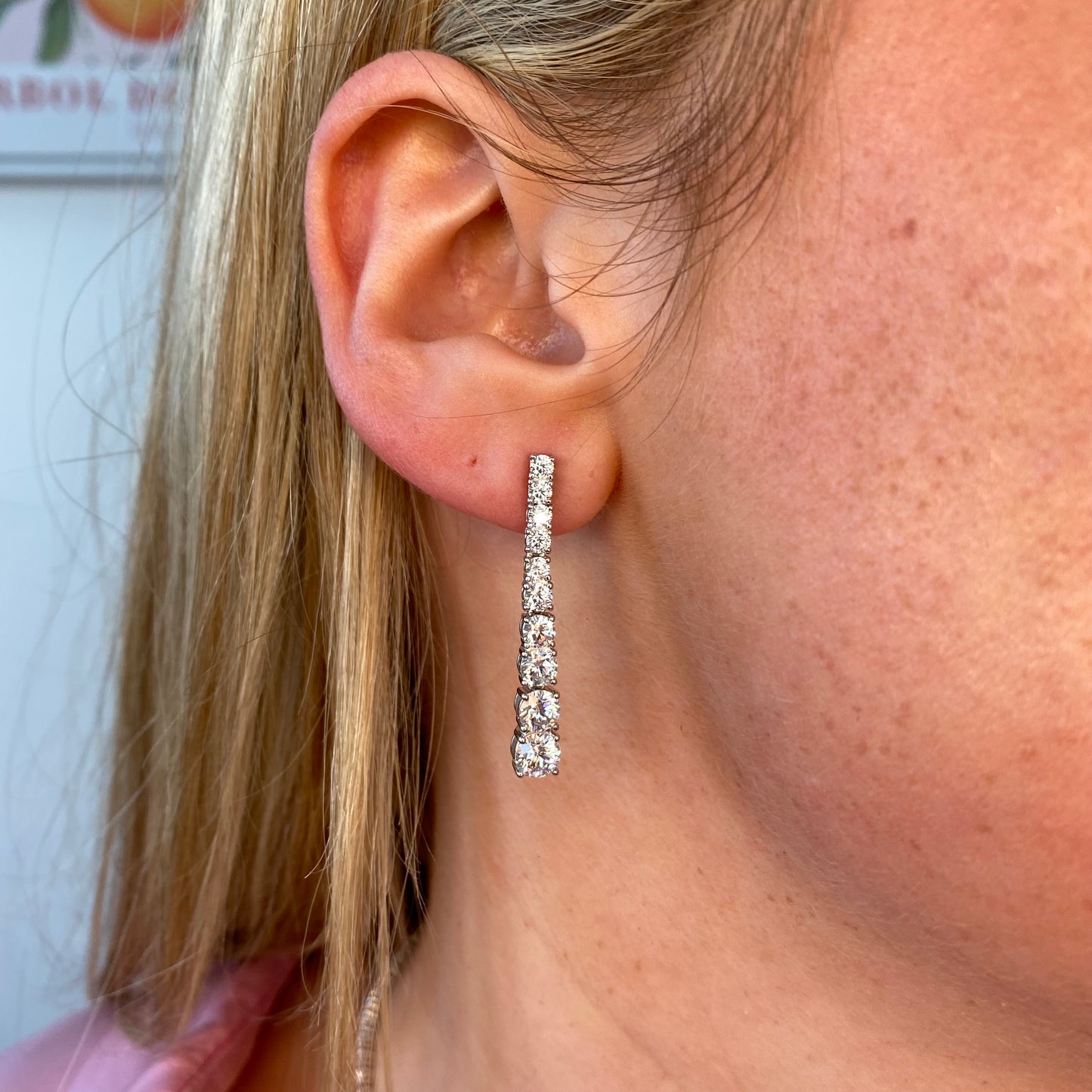 Silver Julianna Drop Earrings by Comero featuring elegant, dangling earring design with a polished silver finish.