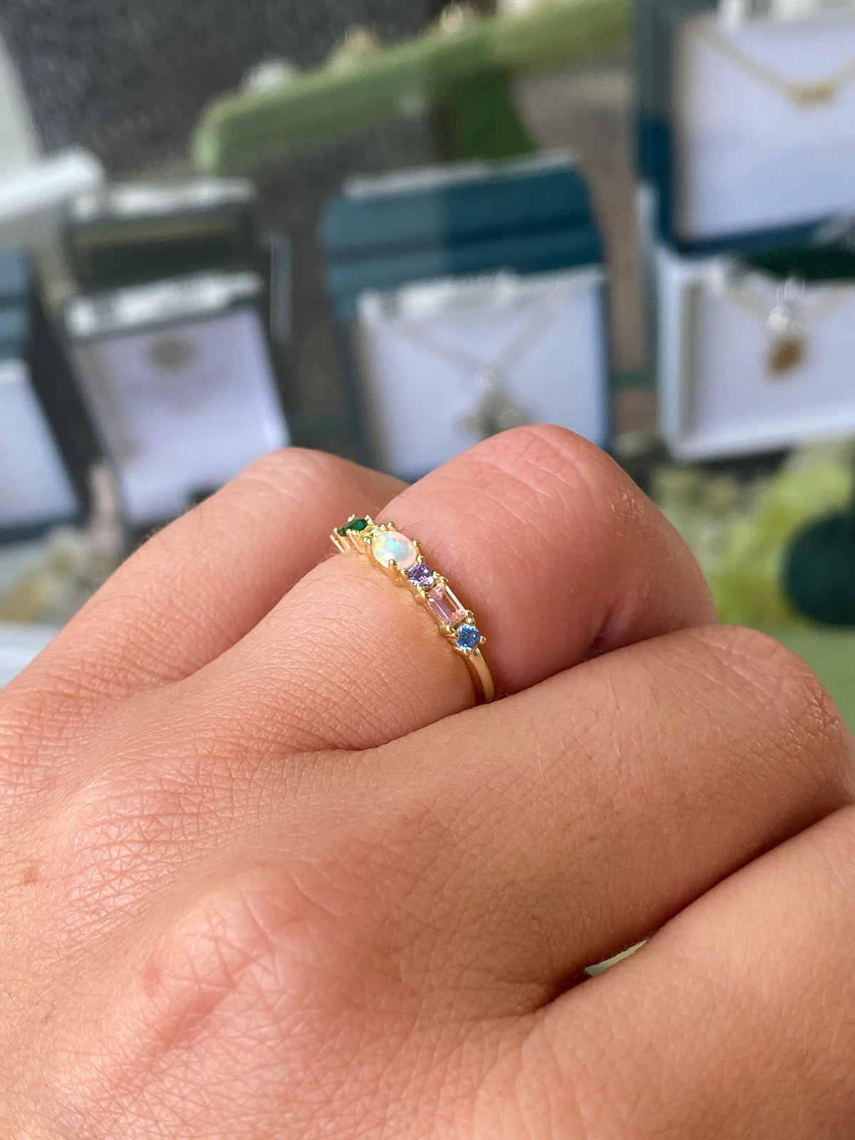 Sunshine Super Dainty Multicolour Ring