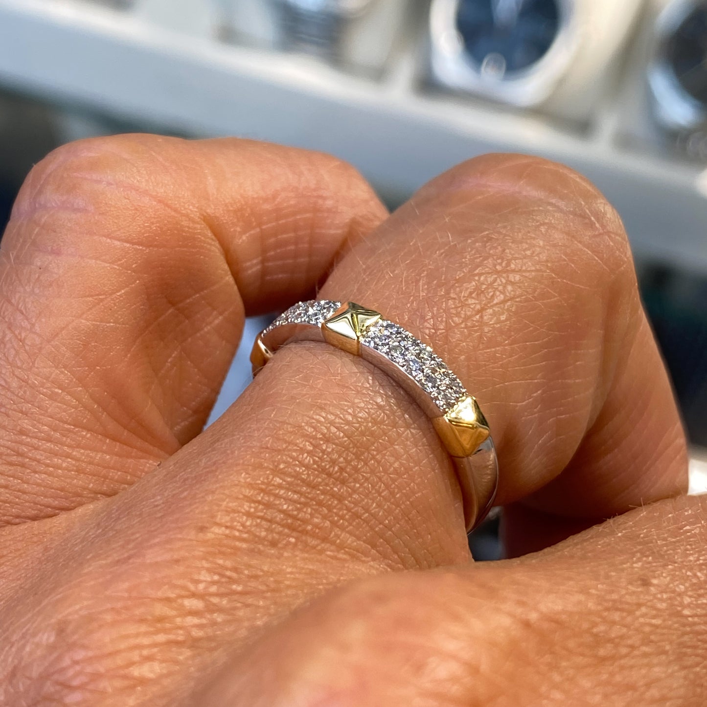 Platinum Studded Diamond Wedding/Eternity Ring