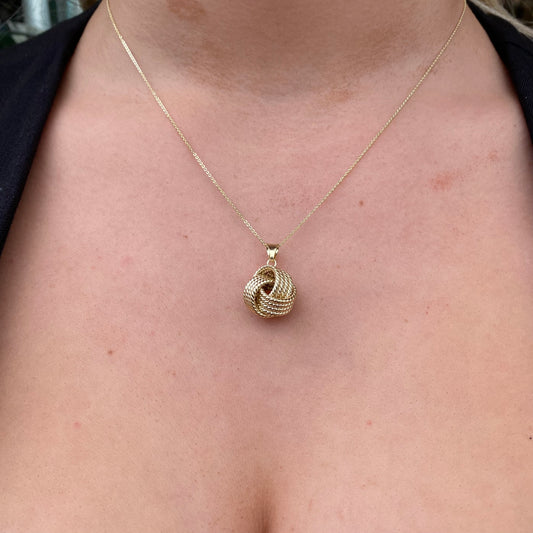 9ct Gold Rope Knot Necklace