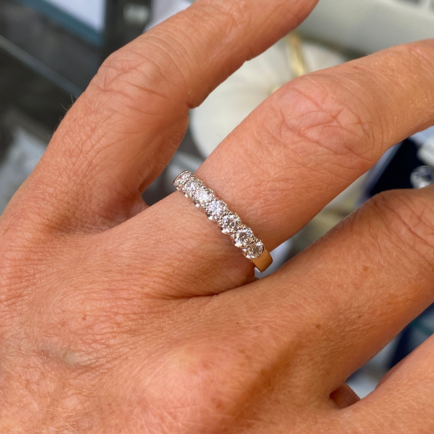 18ct Gold Seven Stone Diamond Eternity Ring | 0.50ct - John Ross Jewellers