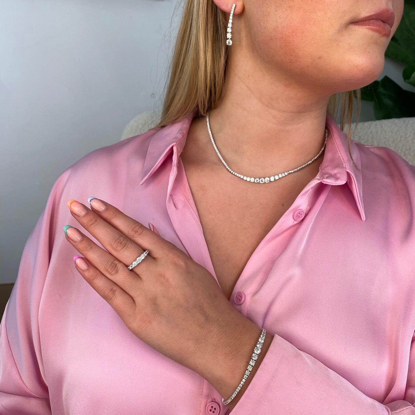 Silver Samantha drop earrings by Comero featuring sleek, dangling design with polished silver finish.