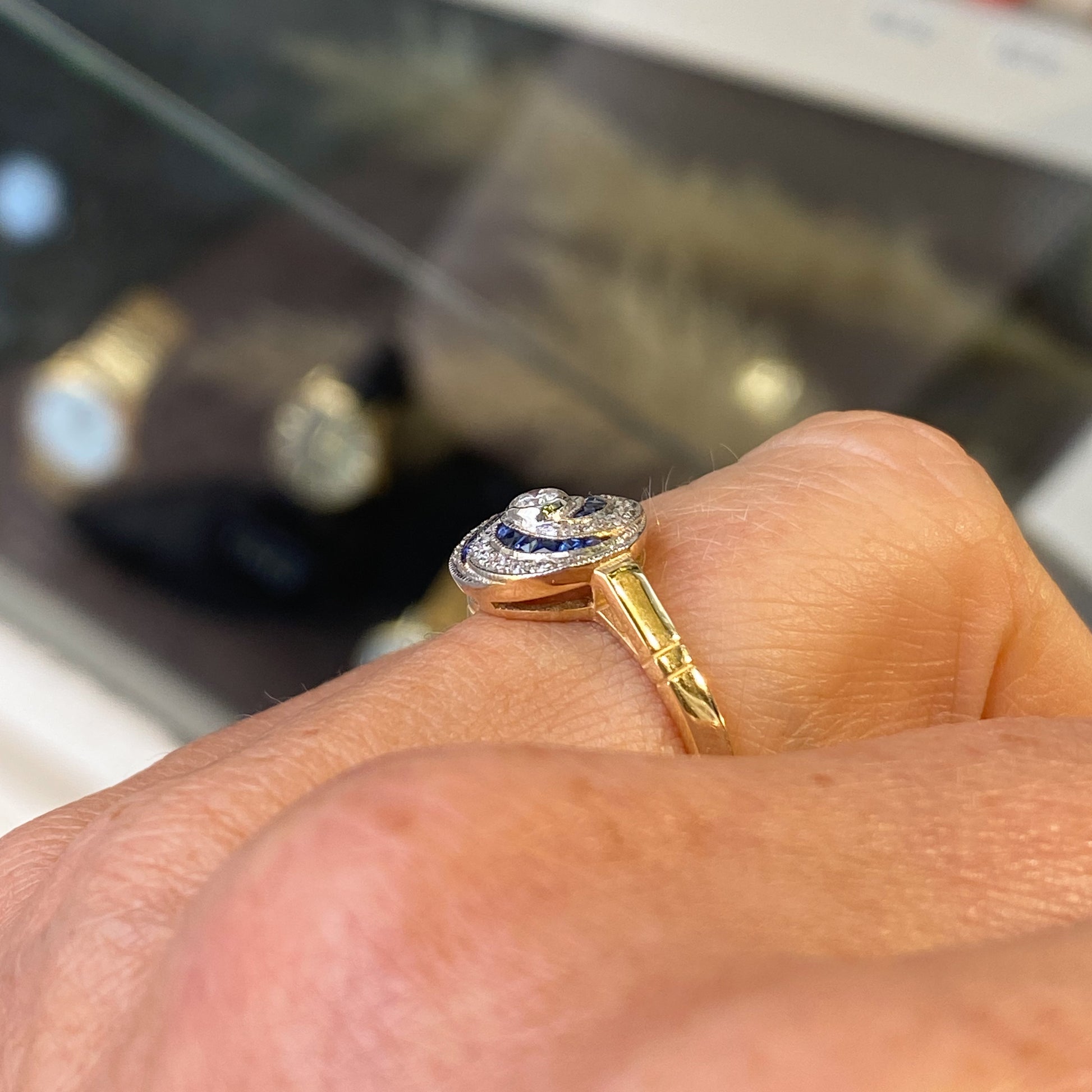 9ct Gold Sapphire & Diamond Ring - John Ross Jewellers