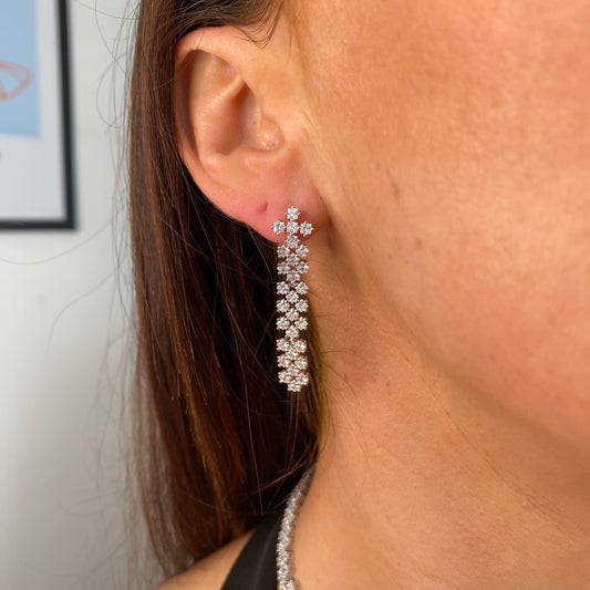Silver Adira Drop Earrings - John Ross Jewellers