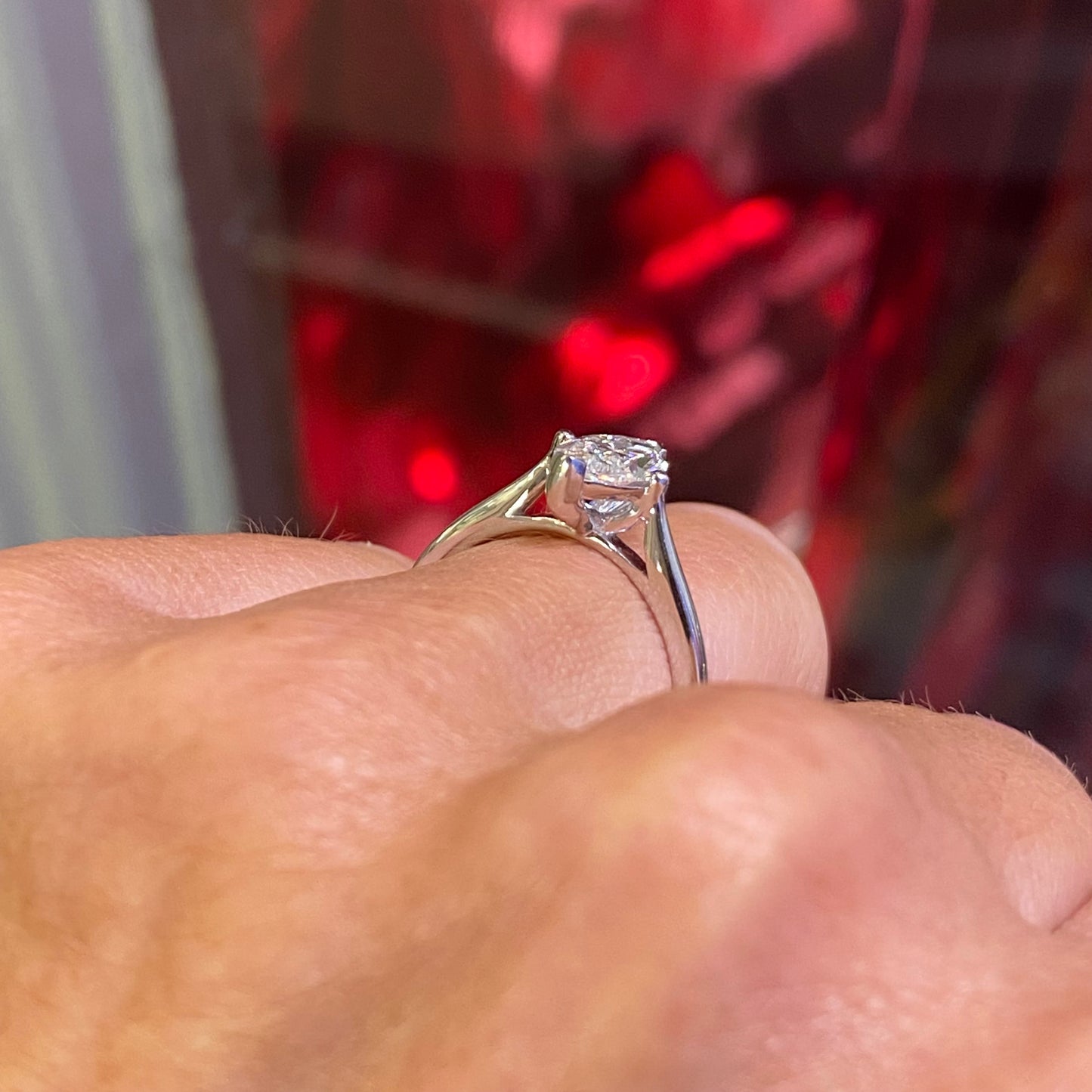 Platinum Solitaire Engagement Ring | Lab 1.00ct Marquise