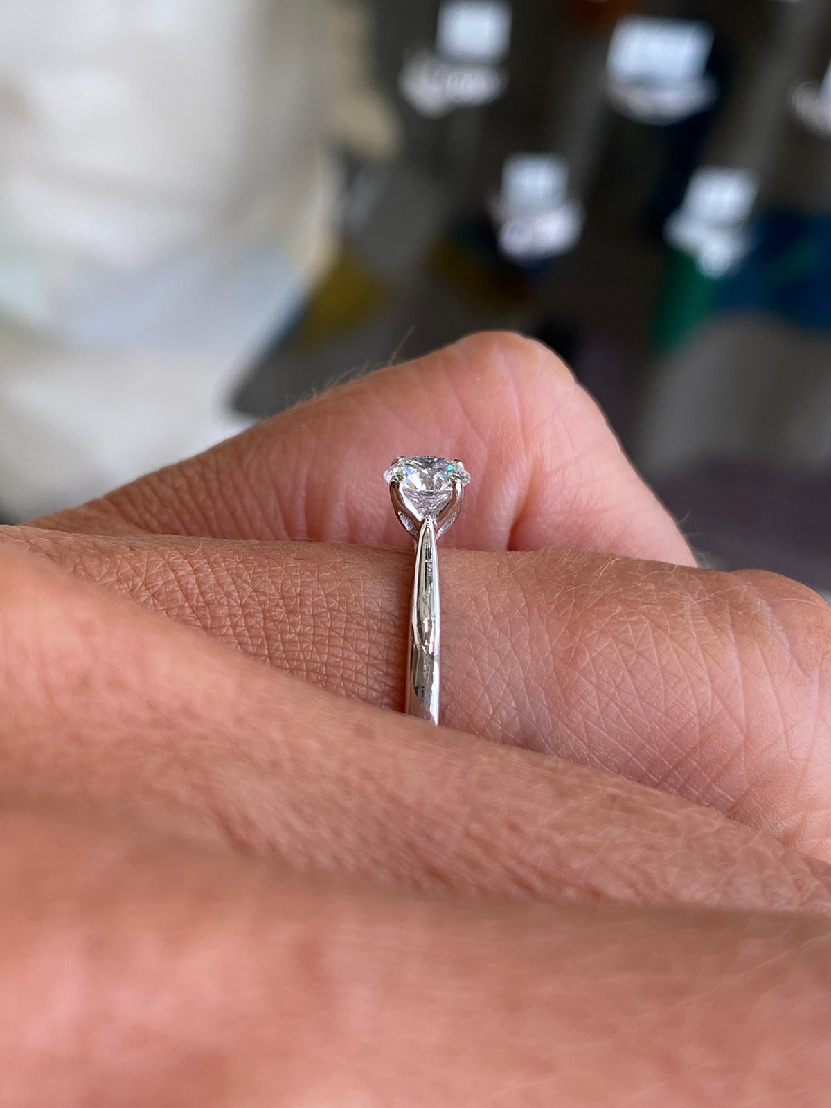 18ct White Gold Solitaire Engagement Ring | 0.50ct Certificated Lab Grown