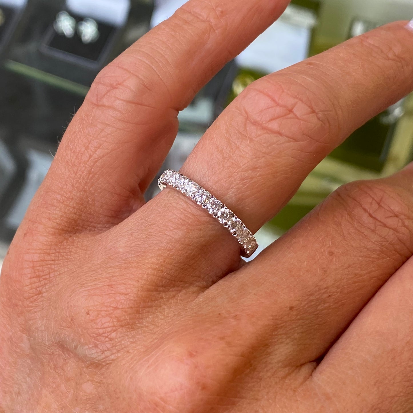 18ct White Gold Diamond Eternity Ring | 0.64ct - John Ross Jewellers