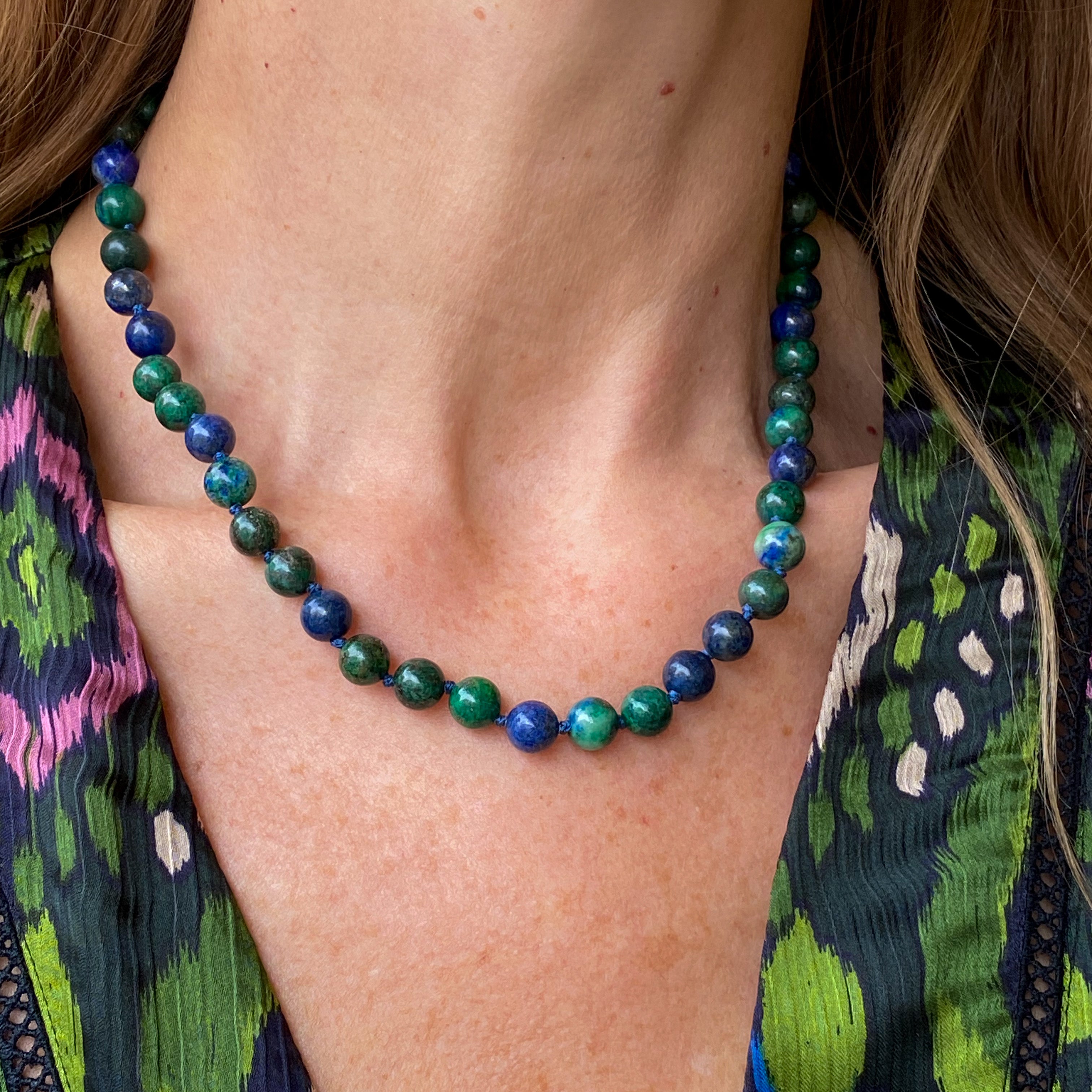 Azurite malachite store necklace