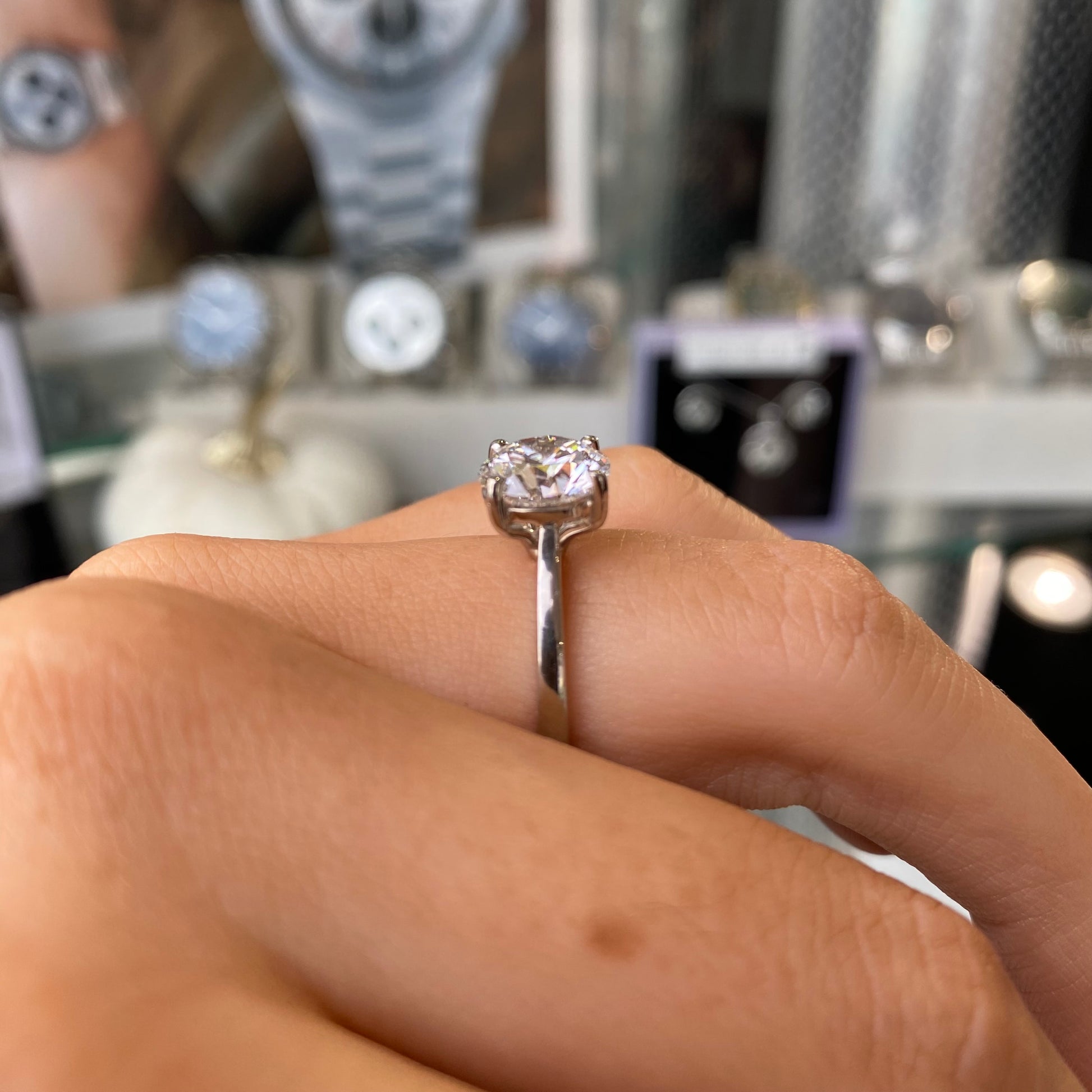 Platinum Solitaire Engagement Ring | Certificated Lab 2.75ct - John Ross Jewellers