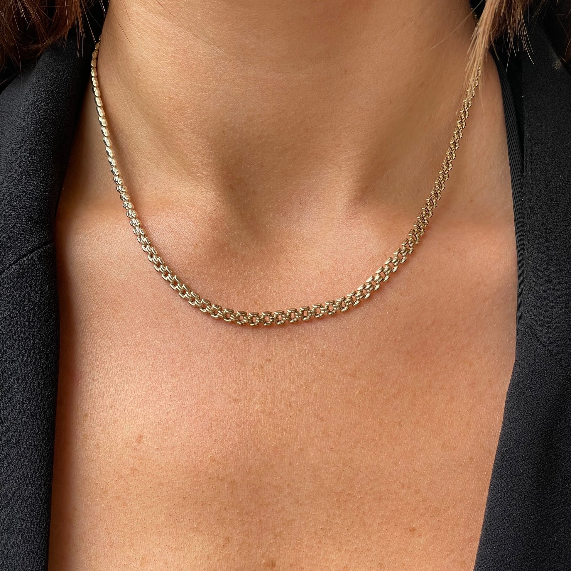 9ct Gold Brick Necklace - John Ross Jewellers