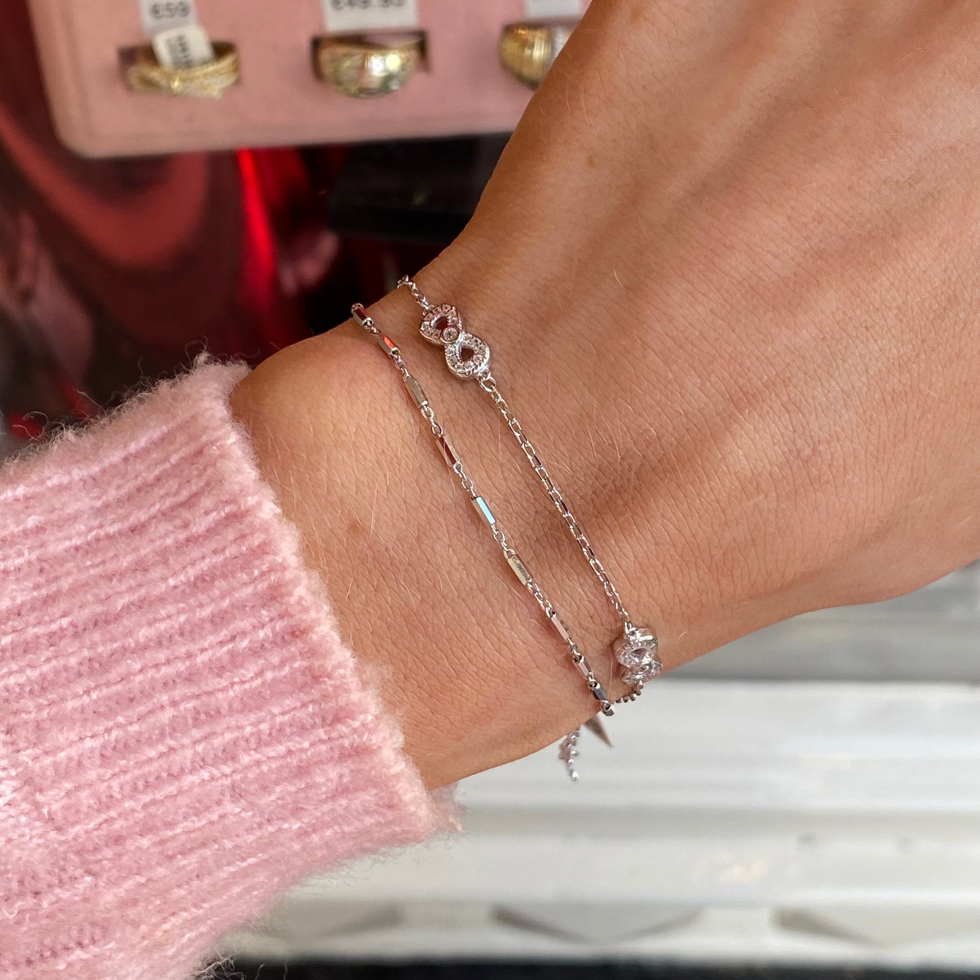 Silver CZ Inifinity Bracelet | 17+3cm - John Ross Jewellers