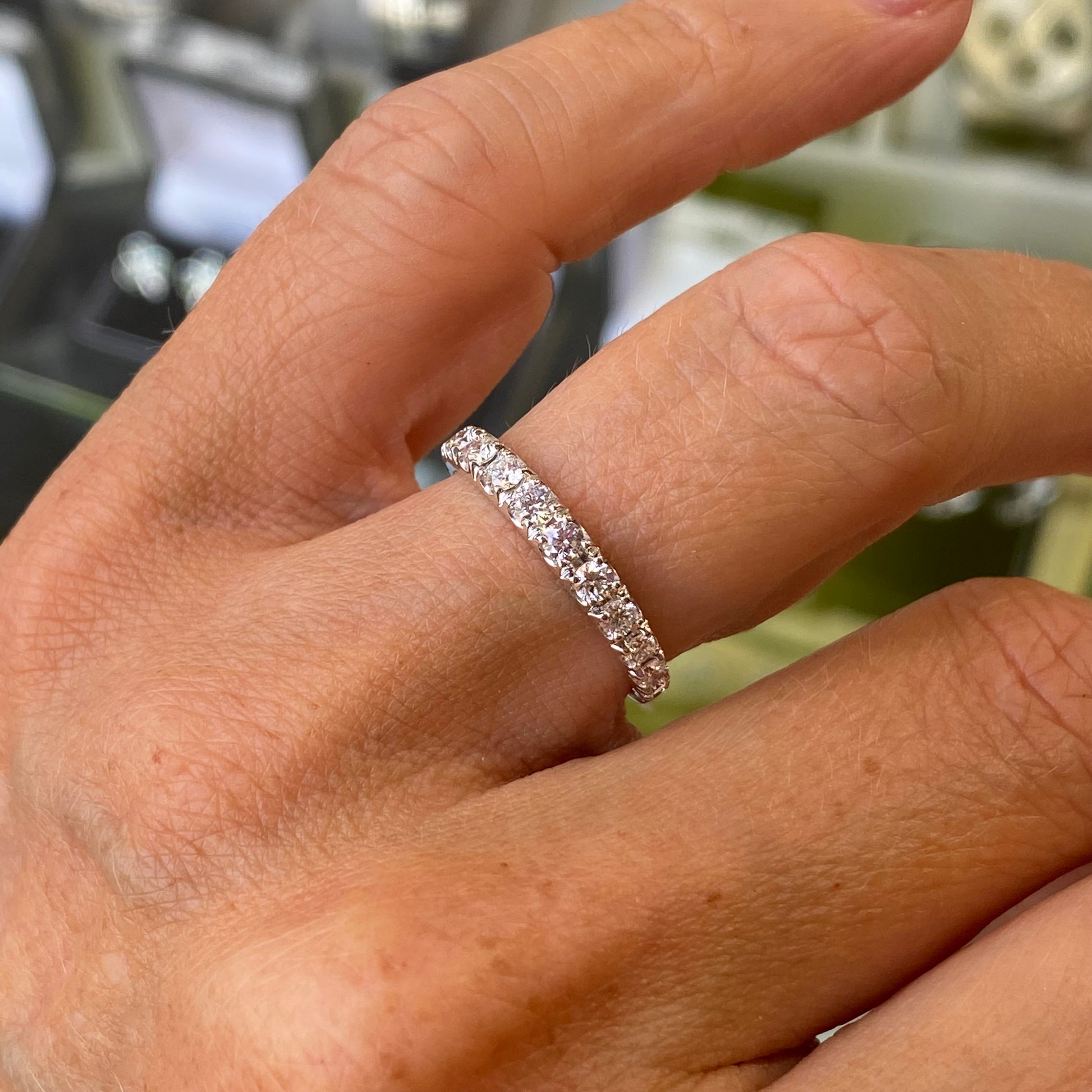 18ct Gold Diamond Eternity Ring 0.64ct | Graduated - John Ross Jewellers