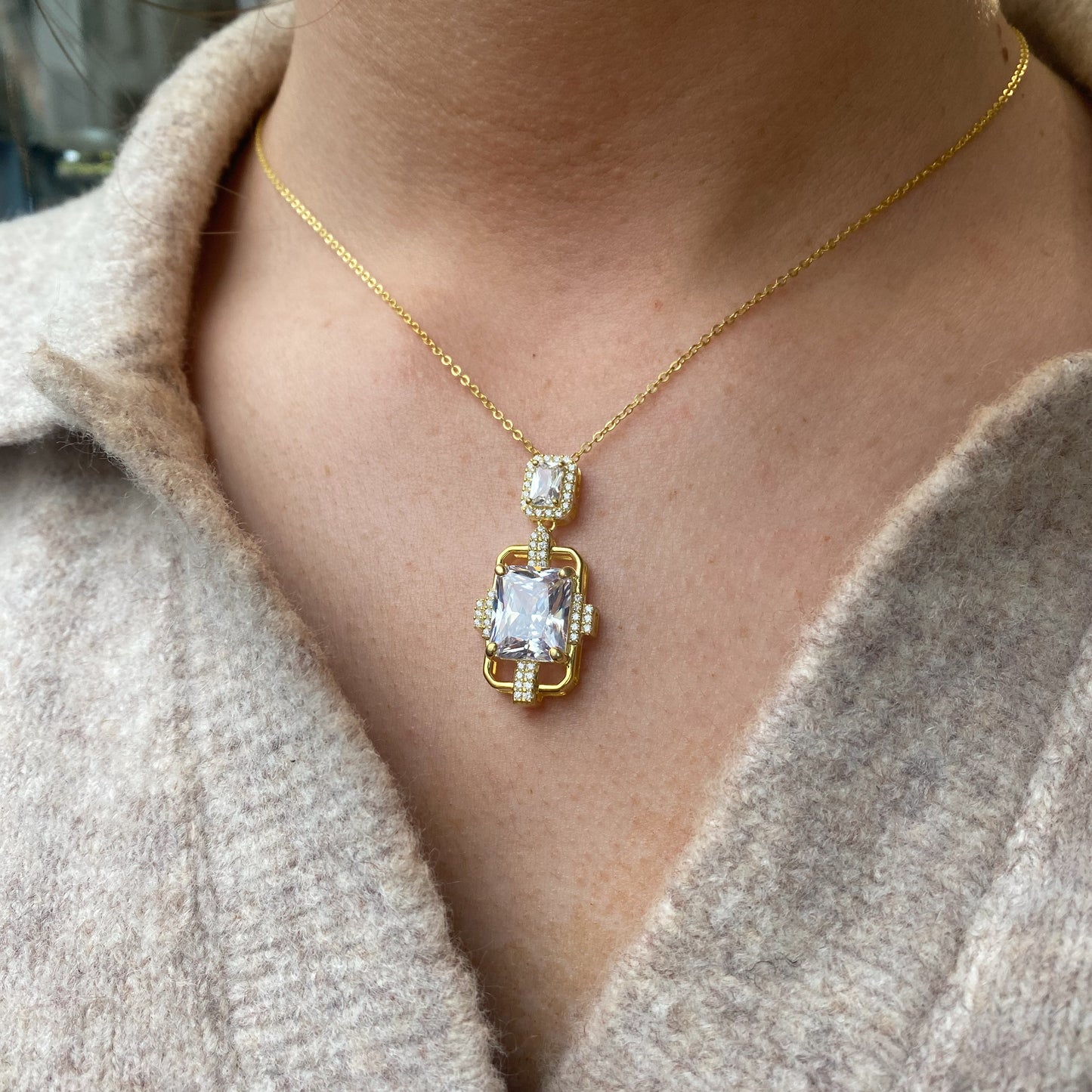 Sunshine CZ Statement Pendant Necklace - John Ross Jewellers