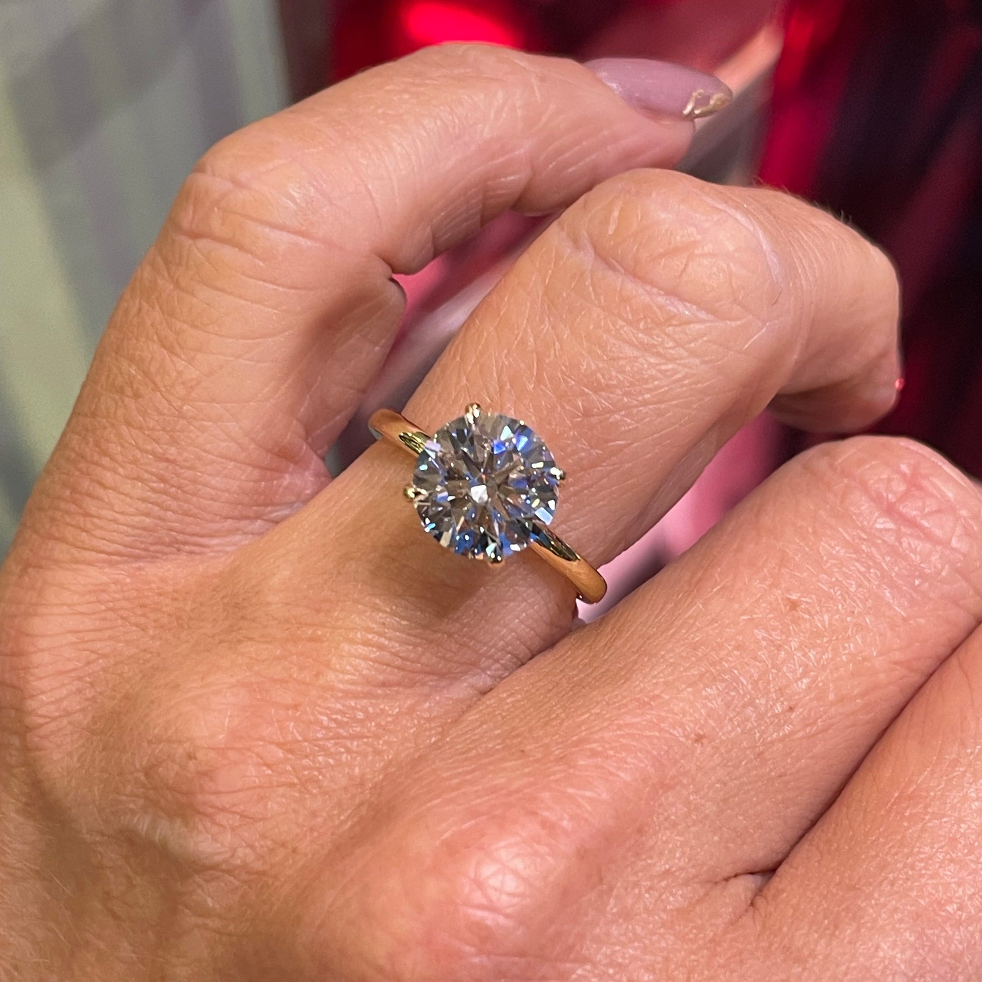 18ct Gold Solitaire Engagement Ring | 3.09ct Lab Certificated - John Ross Jewellers