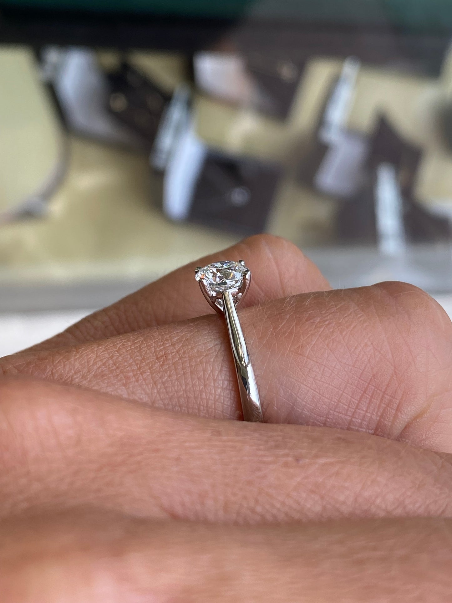 Platinum Solitaire Engagement Ring | 1.00ct Certificated Lab