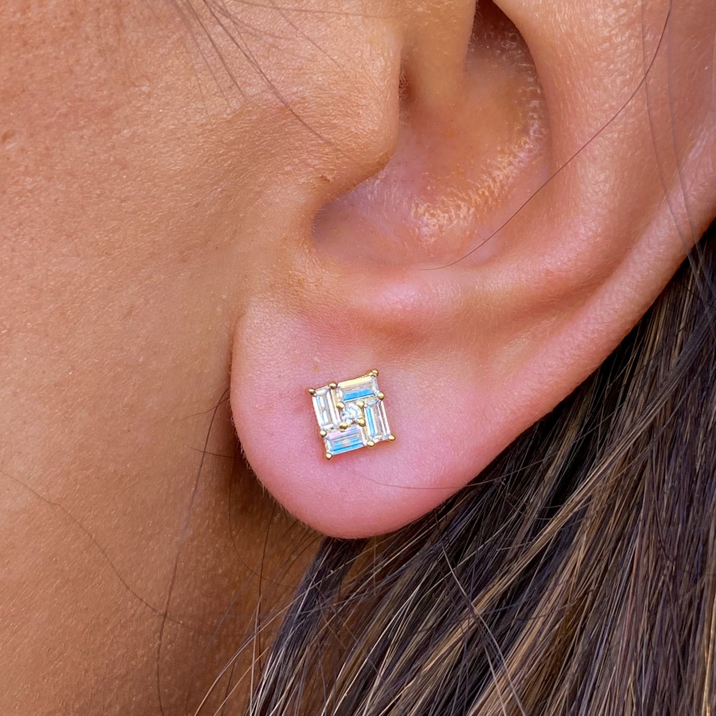 Sunshine CZ Stud Earrings - John Ross Jewellers