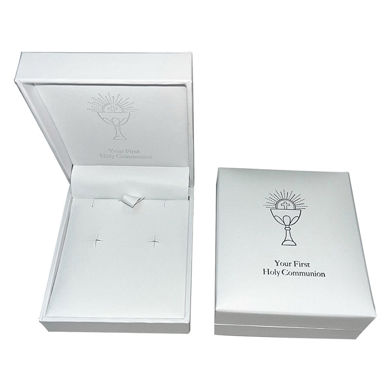 Silver Round Communion Medal On Chain - John Ross Jewellers